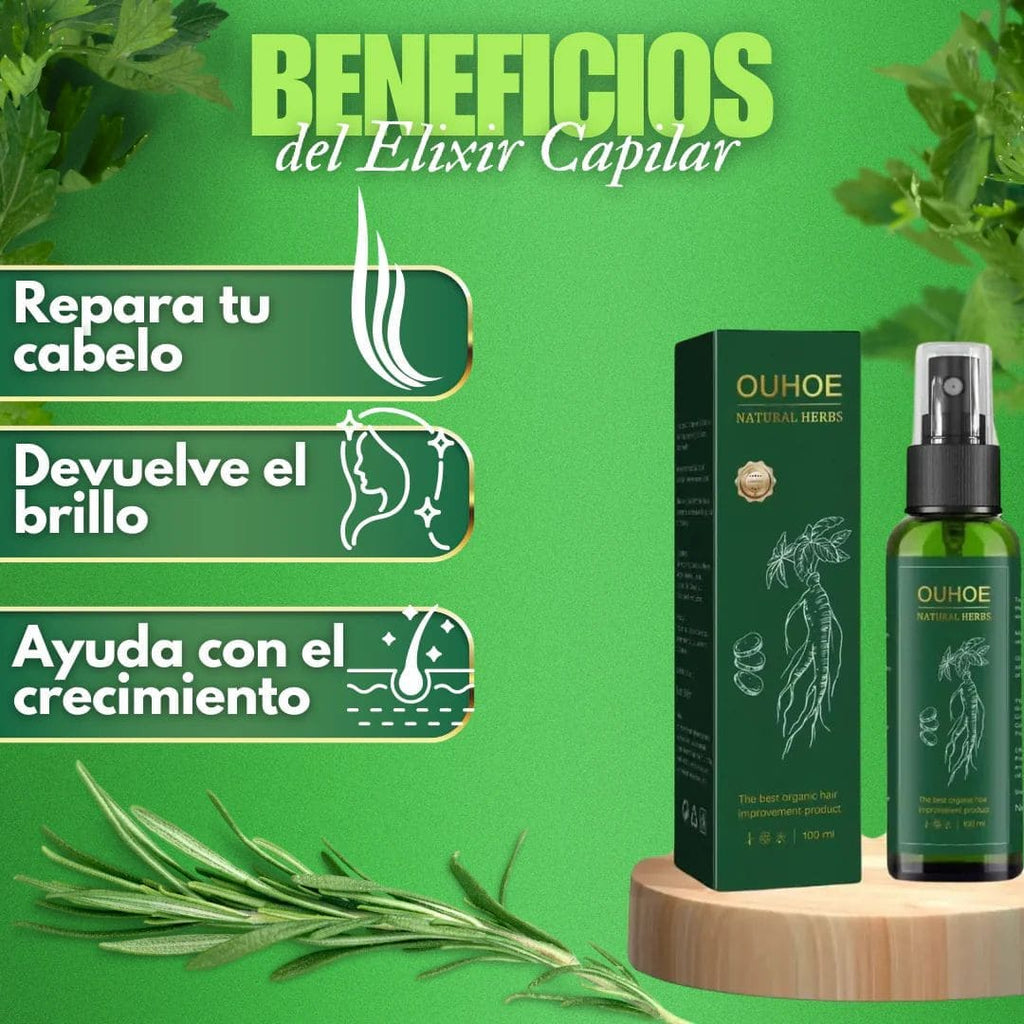 Elixir Capilar Ouhoe - Restaura, Fortalece y Estimula el Crecimiento de tu Cabello🌿