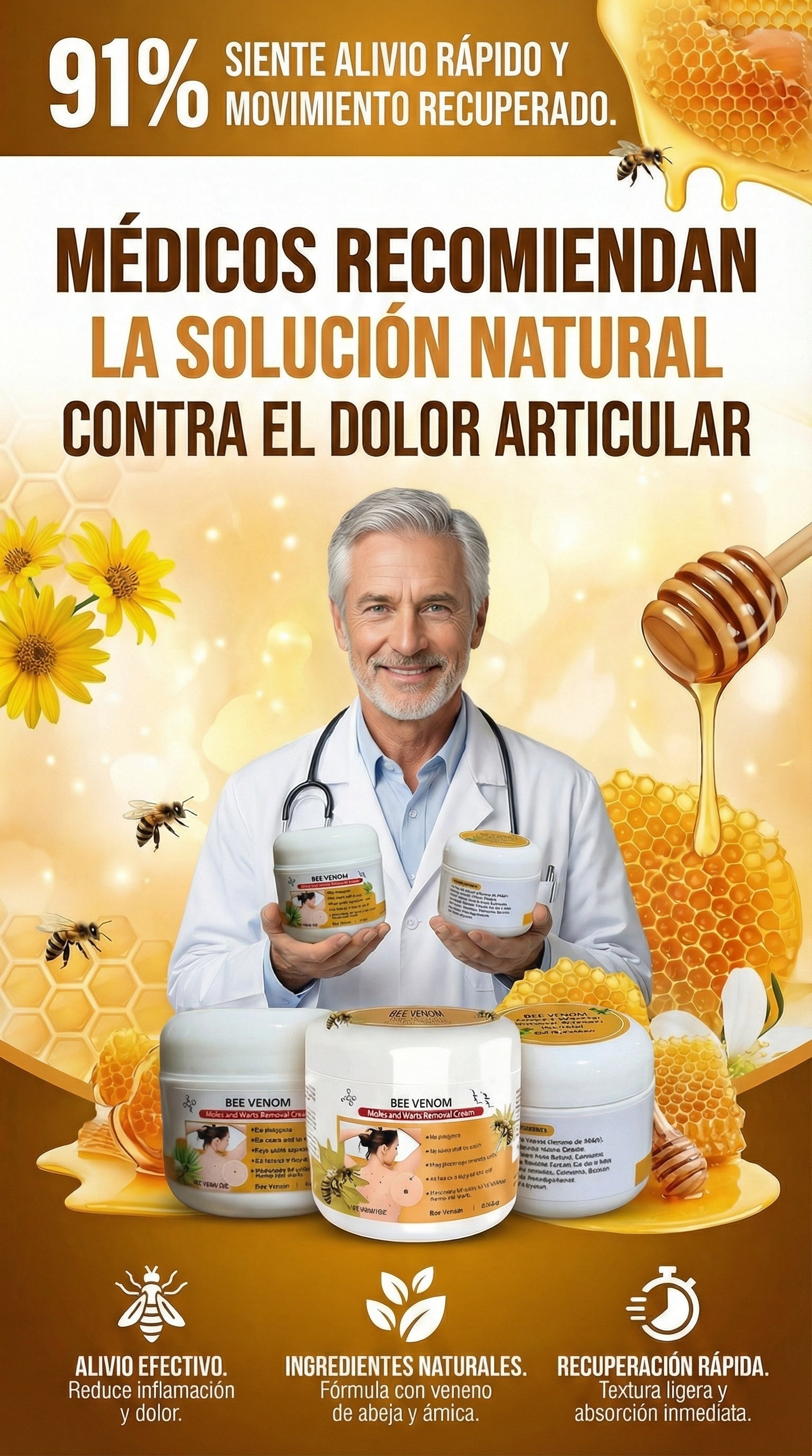 Crema de veneno de abeja, crema avanzada para articulaciones