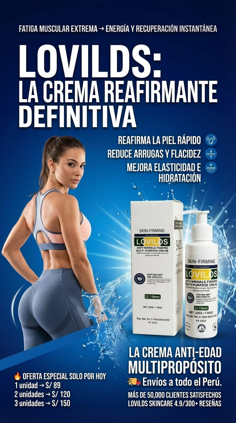 Lovilds – Crema Reafirmante Avanzada para Todo Tipo de Piel Reduce Arrugas y Devuelve la Firmeza